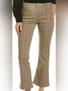 FRAME LE CROP boot cut Jeans in plaid